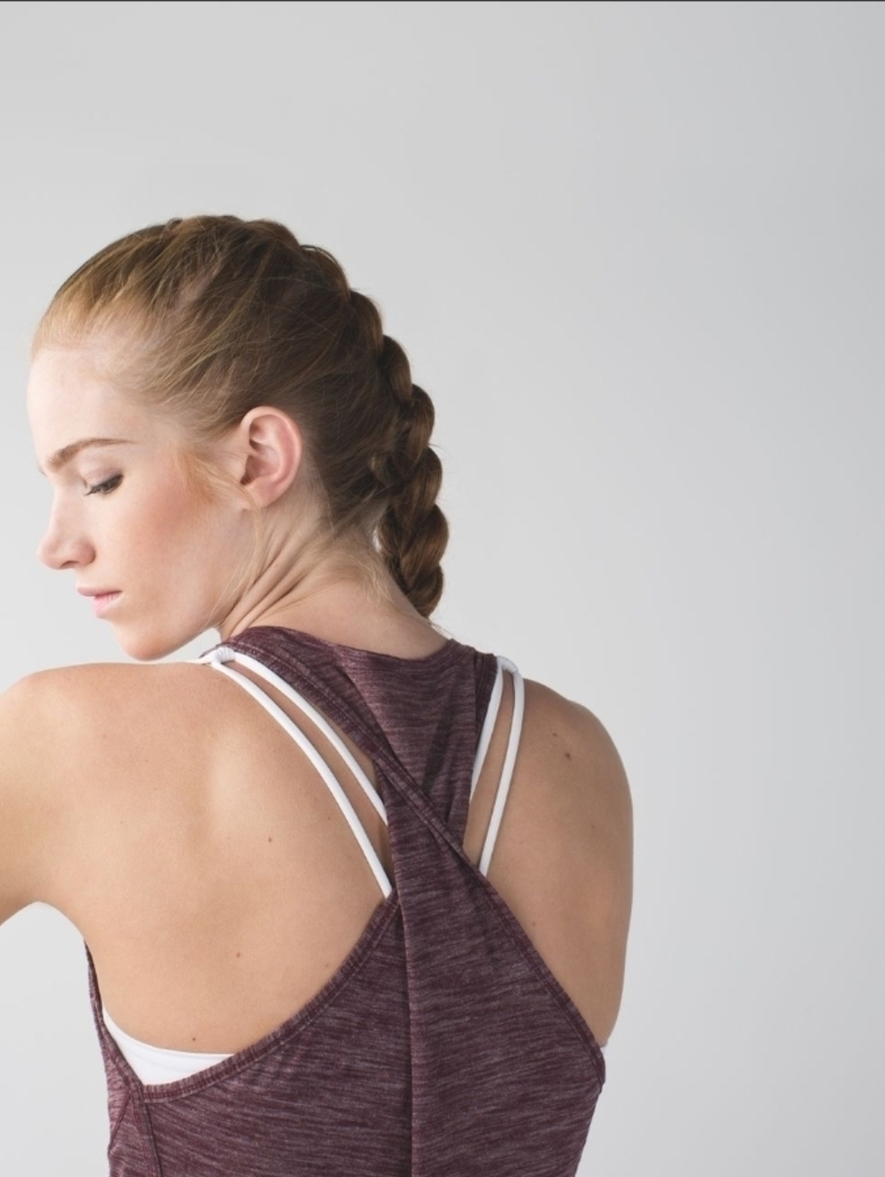 Lululemon & go Everywhere Tank Heathered Bordeaux Drama Size Small/Medium ??